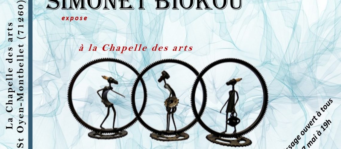Exposition de Simonet Biokou à La Chapelle des Arts Saint Oyen Montbellet